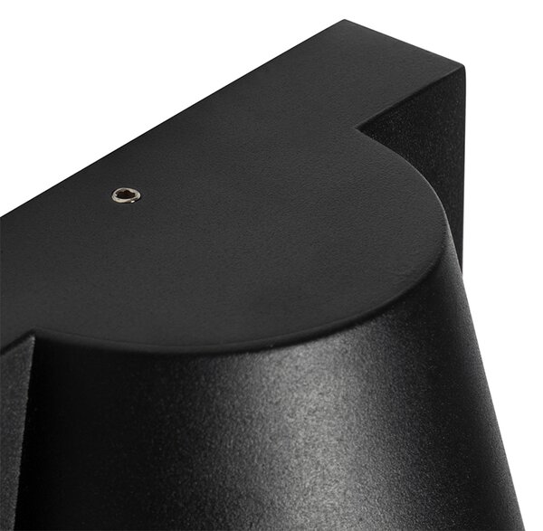 Lampada da parete per esterni nera IP44 con sensore di movimento - Femke