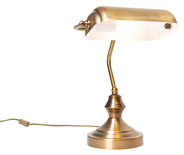 Lampada da tavolo classica / lampada da notaio bronzo - Banker