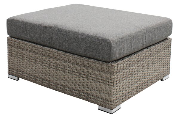 CAMBRIA - poggiapiedi per salotto modulare da esterno in alluminio e wicker