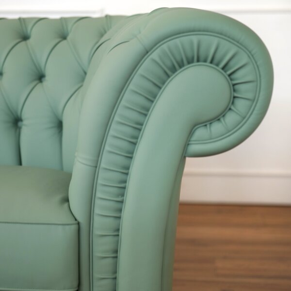 Divano Chesterfield Gabbiano in Pelle Primo Fiore Premium – Iconico, Finiture di Pregio