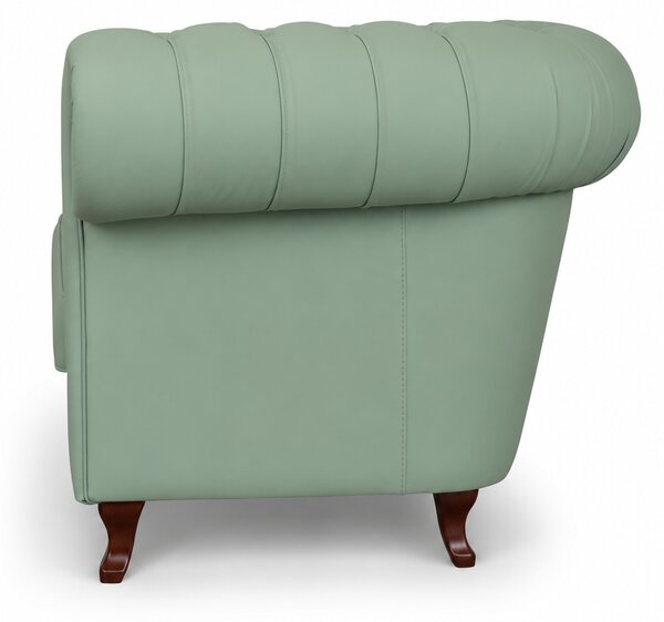 Divano Chesterfield Gabbiano in Pelle Primo Fiore Premium – Iconico, Finiture di Pregio