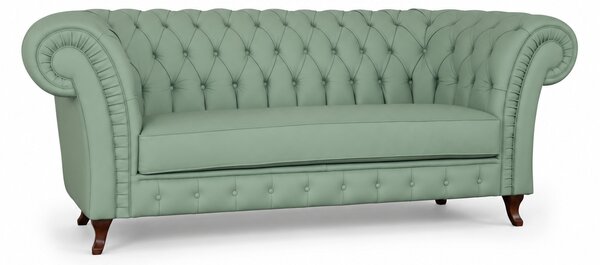 Divano Chesterfield Gabbiano in Pelle Primo Fiore Premium – Iconico, Finiture di Pregio