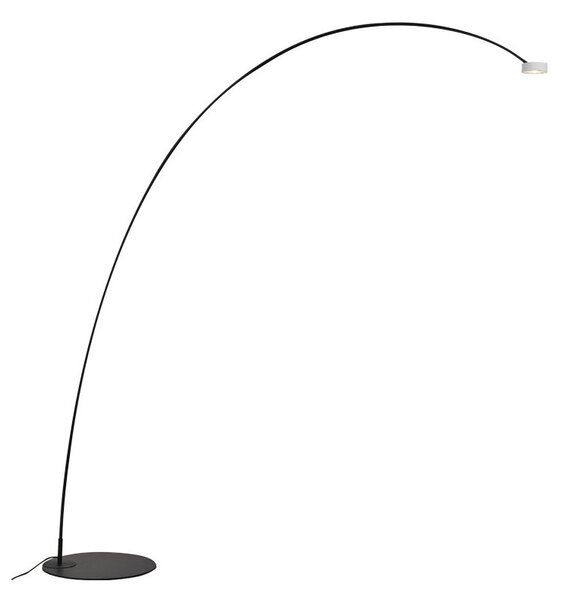 Rossini Hole HOL008 lampada da terra ad arco LED struttura nera