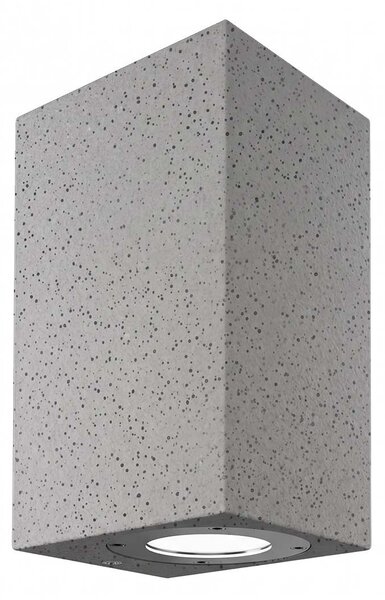 Applique Rettangolare in Cemento Scuro GU10 IP65 - NOVILUMIO