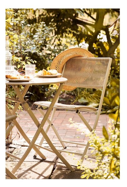 Set da pranzo da giardino beige in metallo per 2 persone Arcas – House Nordic