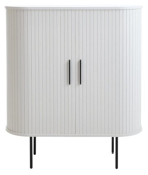 Armadietto bianco con ante scorrevoli 100x118x40 cm Nola – Unique Furniture