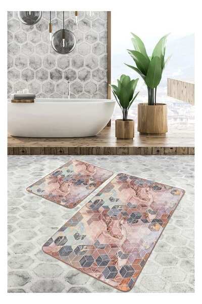 Set di tappetini per il bagno in velluto 2 pz 60x100 cm – Mila Home