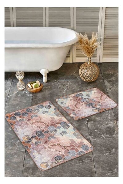 Set di tappetini per il bagno in velluto 2 pz 60x100 cm – Mila Home