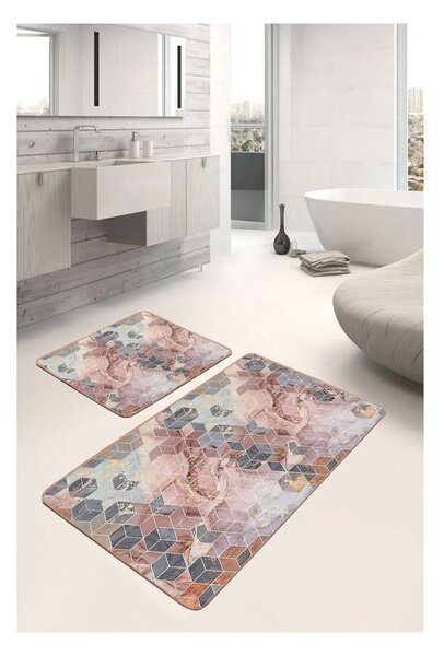 Set di tappetini per il bagno in velluto 2 pz 60x100 cm – Mila Home