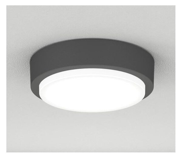 BAKU PLAFONIERA APPLIQUE ROTONDA D28 CM IN ALLUMINIO 3 COLORI IP54 LAMPADINE GX53 SOSTITUIBILI MODERNA
