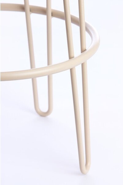 Sedia da bar color crema in imbottito (altezza della seduta 73 cm) Alice – Light & Living