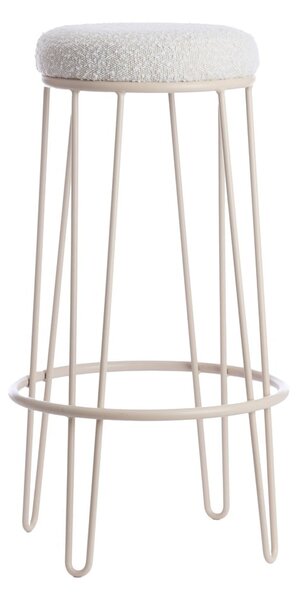 Sedia da bar color crema in imbottito (altezza della seduta 73 cm) Alice – Light & Living