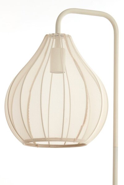 Lampada da terra beige con paralume in tessuto (altezza 156,5 cm) Elati - Light & Living