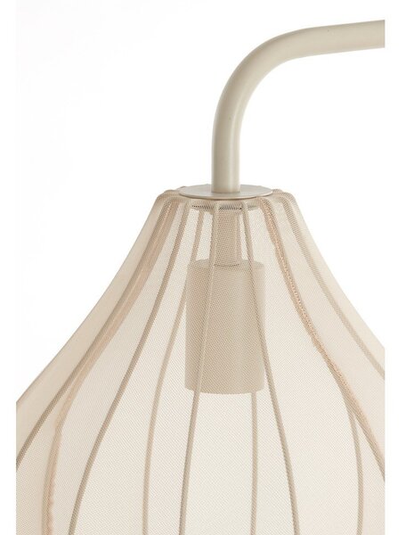 Lampada da terra beige con paralume in tessuto (altezza 156,5 cm) Elati - Light & Living