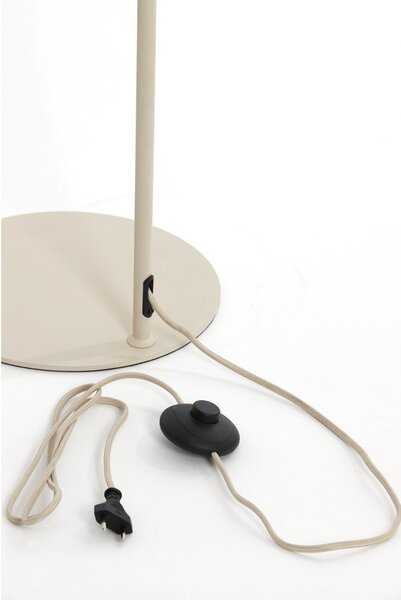 Lampada da terra beige con paralume in tessuto (altezza 156,5 cm) Elati - Light & Living