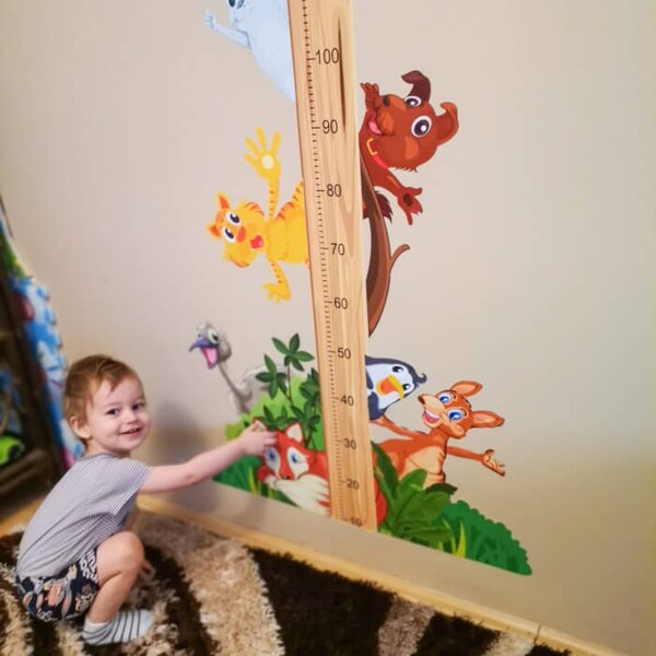 Adesivo INSPIO - Metro con animaletti dello ZOO (150 cm)