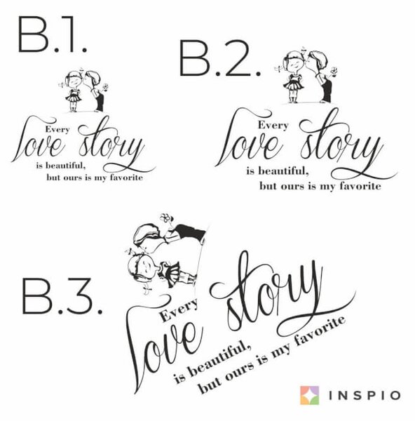Adesivo murale - Love story in inglese