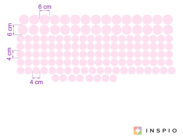 Adesivi da parete - punti e palle in 2 diverse dimensioni di vari colori