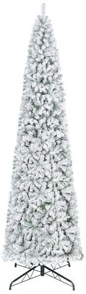 Costway Albero di natale slim 366 cm con 1843 rami realistici per casa e ufficio, Albero di natale artificiale con 950 luci led luminosi a 5 colori