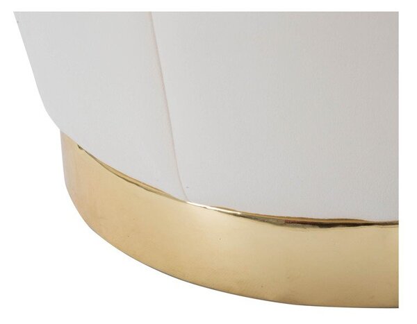 Sgabello in velluto crema Paris - Mauro Ferretti