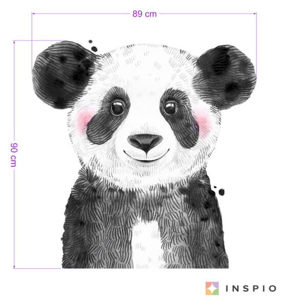 Adesivo - Panda grande in bianco e nero