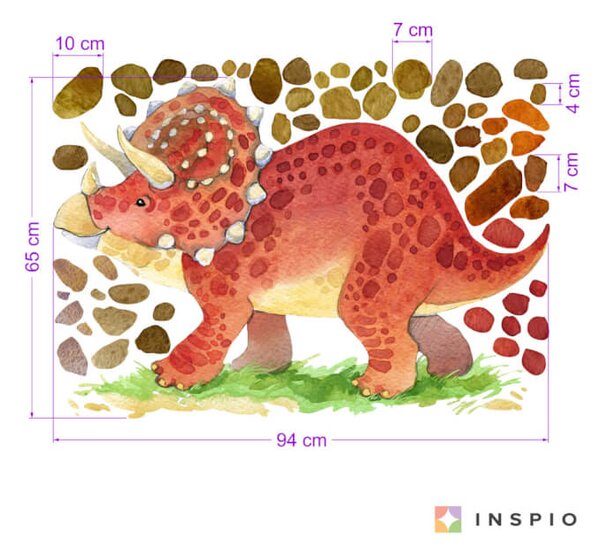 Autoadesivo murale - Triceratropo