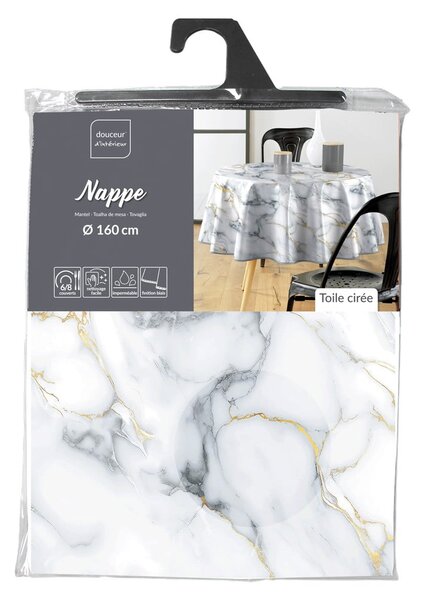 Tovaglia adatta per pulizia con panno umido ø 160 cm Marquina – douceur d'intérieur