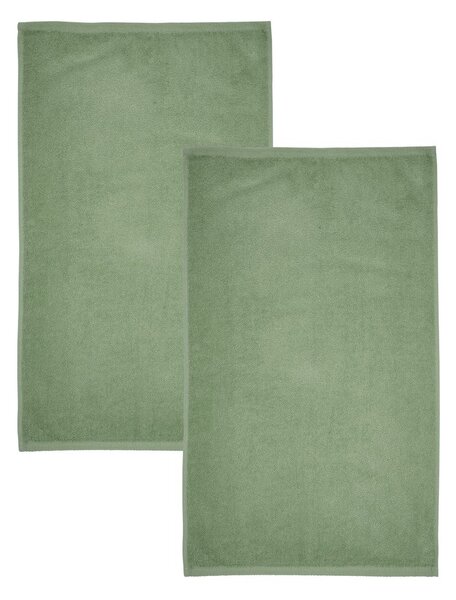 Set di asciugamani con asciugatura rapida/tipo terry verdi in cotone 2 pz 90x140 cm Quick Dry – Catherine Lansfield