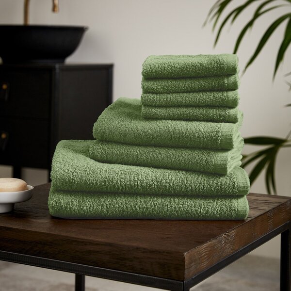 Asciugamano con asciugatura rapida/tipo terry verde in cotone 50x85 cm Quick Dry – Catherine Lansfield