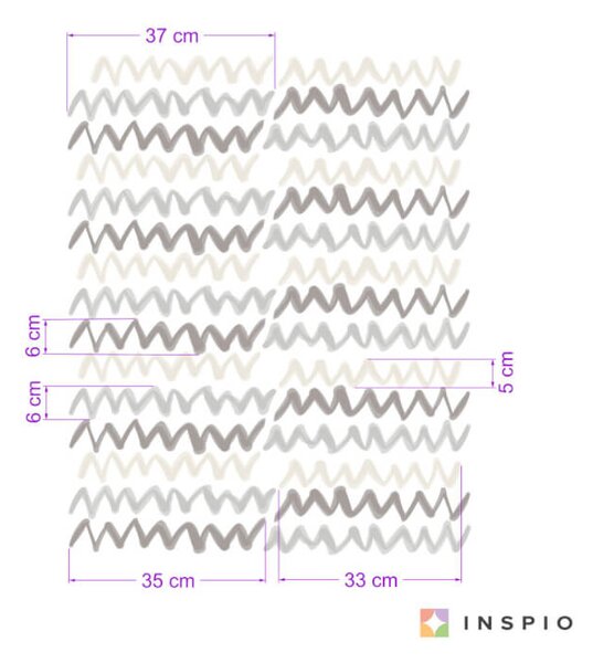 Adesivi ZIG-ZAG per la camera da letto