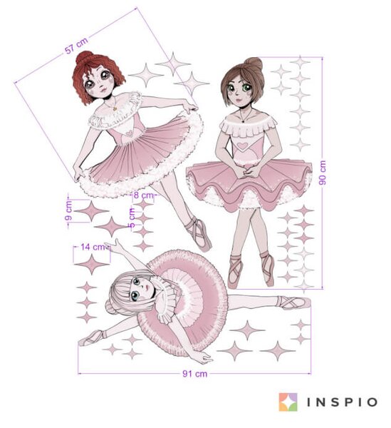 Adesivi per le ragazze delle Ballerine con le stelle