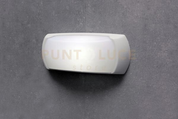 Andora applique plafoniera 1 luce attacco e27 antiruggine bianco ip66