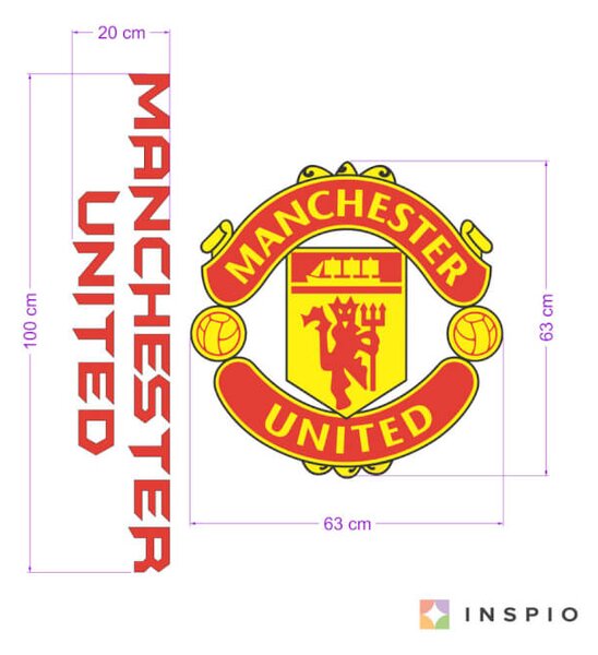 Adesivo Manchester United club di calcio
