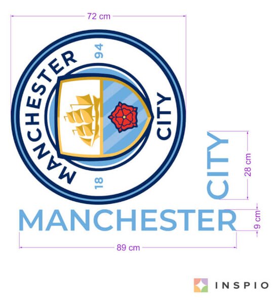 Adesivo murale del club di calcio Manchester City