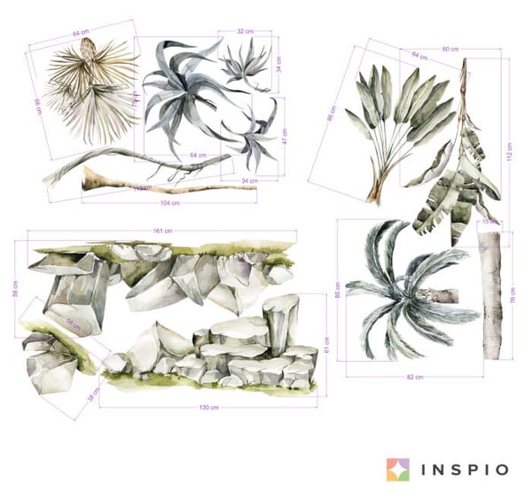 Adesivi murali - Alberi tropicali