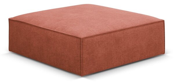 Poggiapiedi color mattone con rivestimento in ciniglia Vanda – Mazzini Sofas