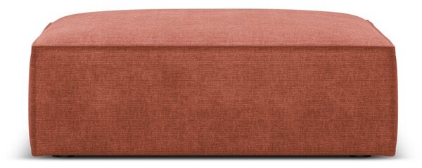 Poggiapiedi color mattone con rivestimento in ciniglia Vanda – Mazzini Sofas