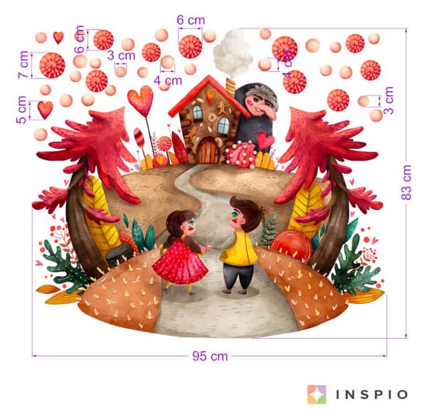 Adesivi da parete fiabeschi - Hansel e Gretel