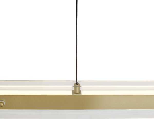 Lampada a sospensione moderna in ottone con vetro trasparente con LED Easylift - Catch