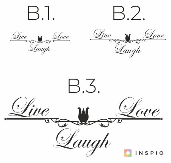 Adesivo da parete - Live, Love, Laugh