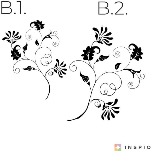 Adesivo murale - Ornamento con fiori
