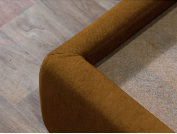 Letto matrimoniale imbottito giallo con contenitore con griglia 180x200 cm Jade - Bobochic Paris