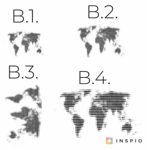Adesivo da parete - Mappa con punti