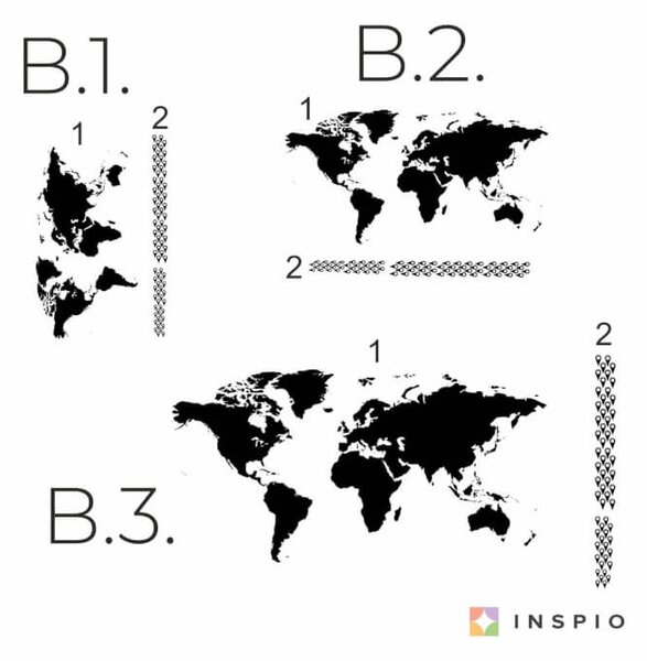 Adesivo da parete - La mappa con i puntini