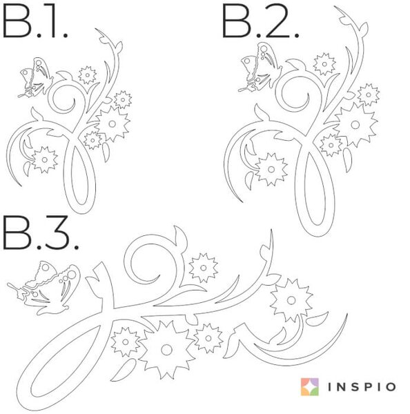 Adesivi per la parete - Farfalla sopra il vaso