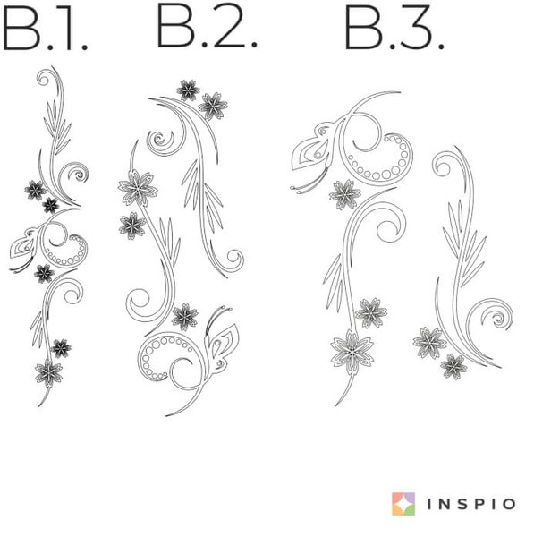 Adesivo murale - Ornamento con la farfalla