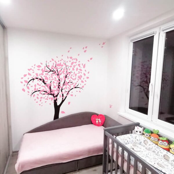 Adesivo murale - Albero con foglie grandi