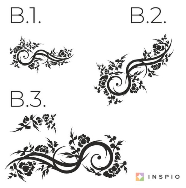 Adesivi da parete - Ornamento a fiori