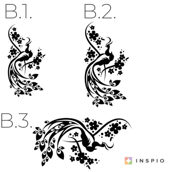 Adesivi murali - Ornamento pavone
