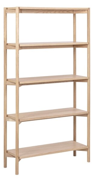 Libreria di colore naturale con effetto rovere 86x160x30 cm Braidwood – Actona
